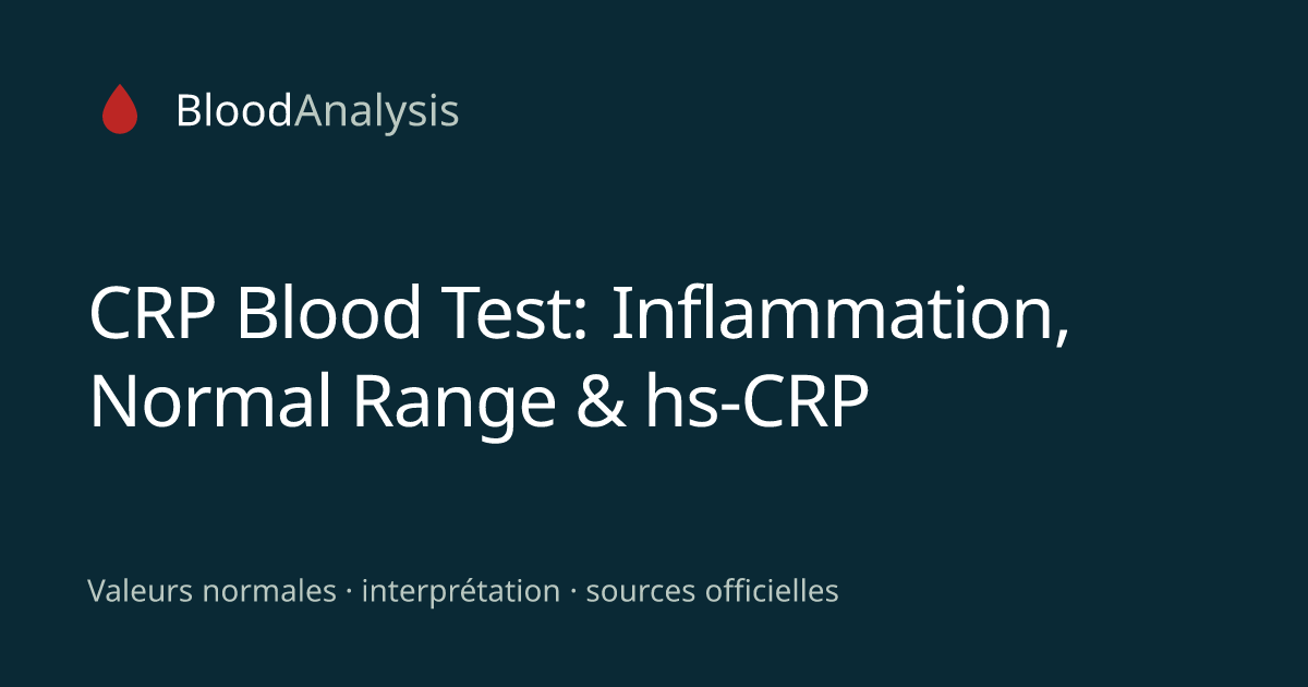 CRP Blood Test: Normal Range, High CRP and hs-CRP Levels
